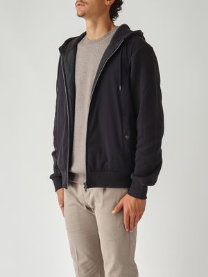 3. Chaqueta de hombre en jersey de algodón y nailon Azul marino