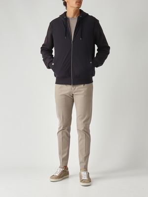 2. Chaqueta de hombre en jersey de algodón y nailon Azul marino