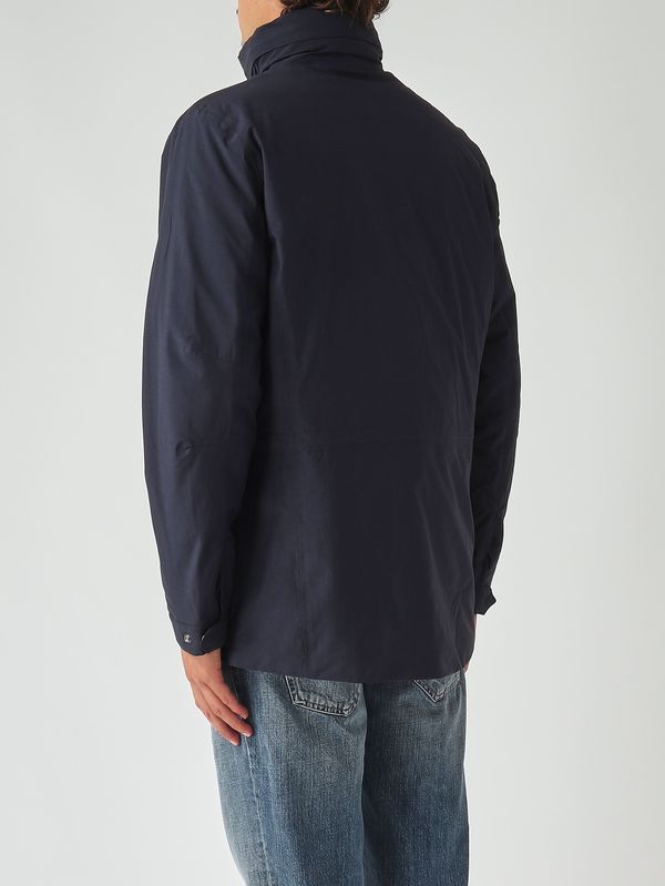 4. Manuel Warm Ottoman men's jacket in recycled nylon Navy K-Way k8136vw