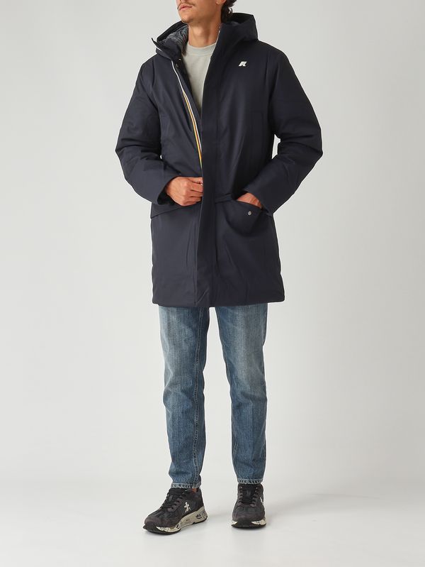 2. Veste homme Jarno Twill Marmotte en tissu imperméable Marine K-Way k8133fw