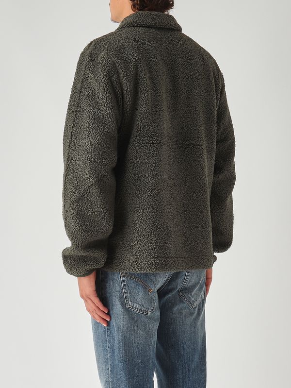 4. Veste Cameron en tissu sherpa polaire double épaisseur pour homme Vert militaire K-Way k61322w