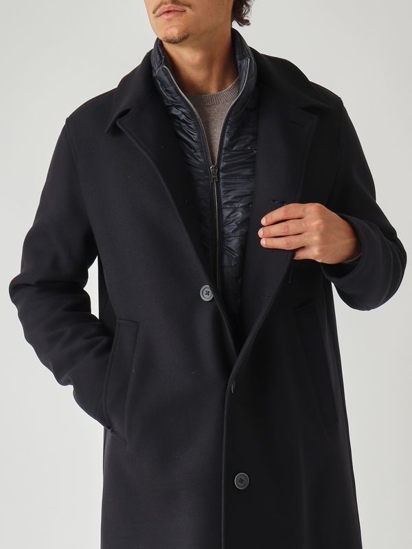 5. Manteau en mélange laine et nylon pour homme Bleu Foncé Herno ca000215u33432r