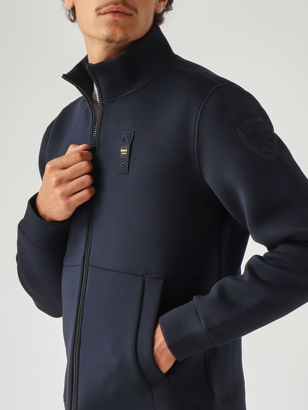 5. Felpa uomo Halborn in neoprene Navy Blauer 25wbluf01094004745