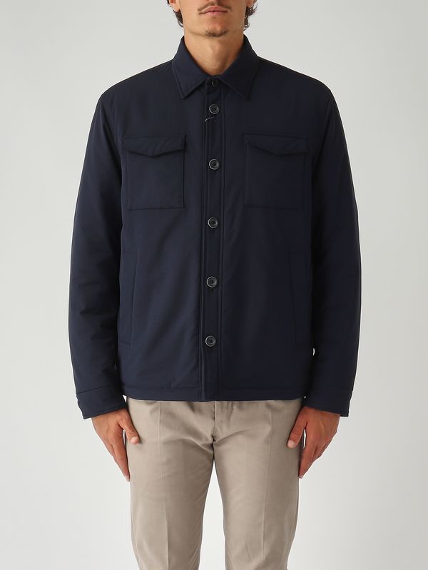 1. Chaqueta de hombre en tejido técnico Azul marino Herno gi000562u12342z