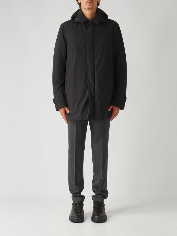 Men's down jacket in waterproof fabric pi001242u12840 Black