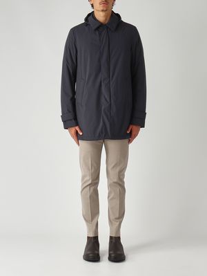 Piumino uomo in tessuto impermeabile Navy Herno