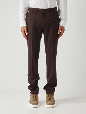 Men's Spiritissimo trousers in bistretch wool canvas Moor Dondup