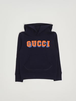 Kinder-Sweatshirt aus Baumwolle Blau Gucci