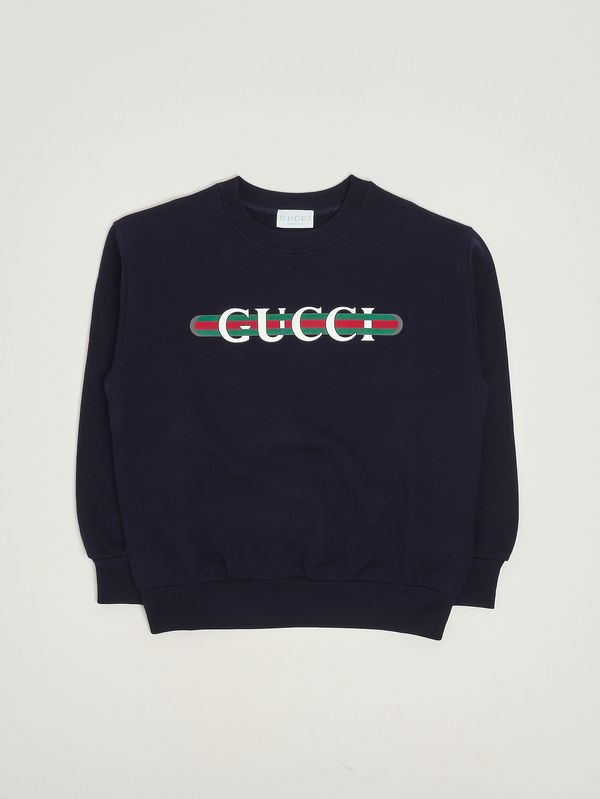 1. Sudadera de niño de algodón Azul Gucci 793528xjgpj