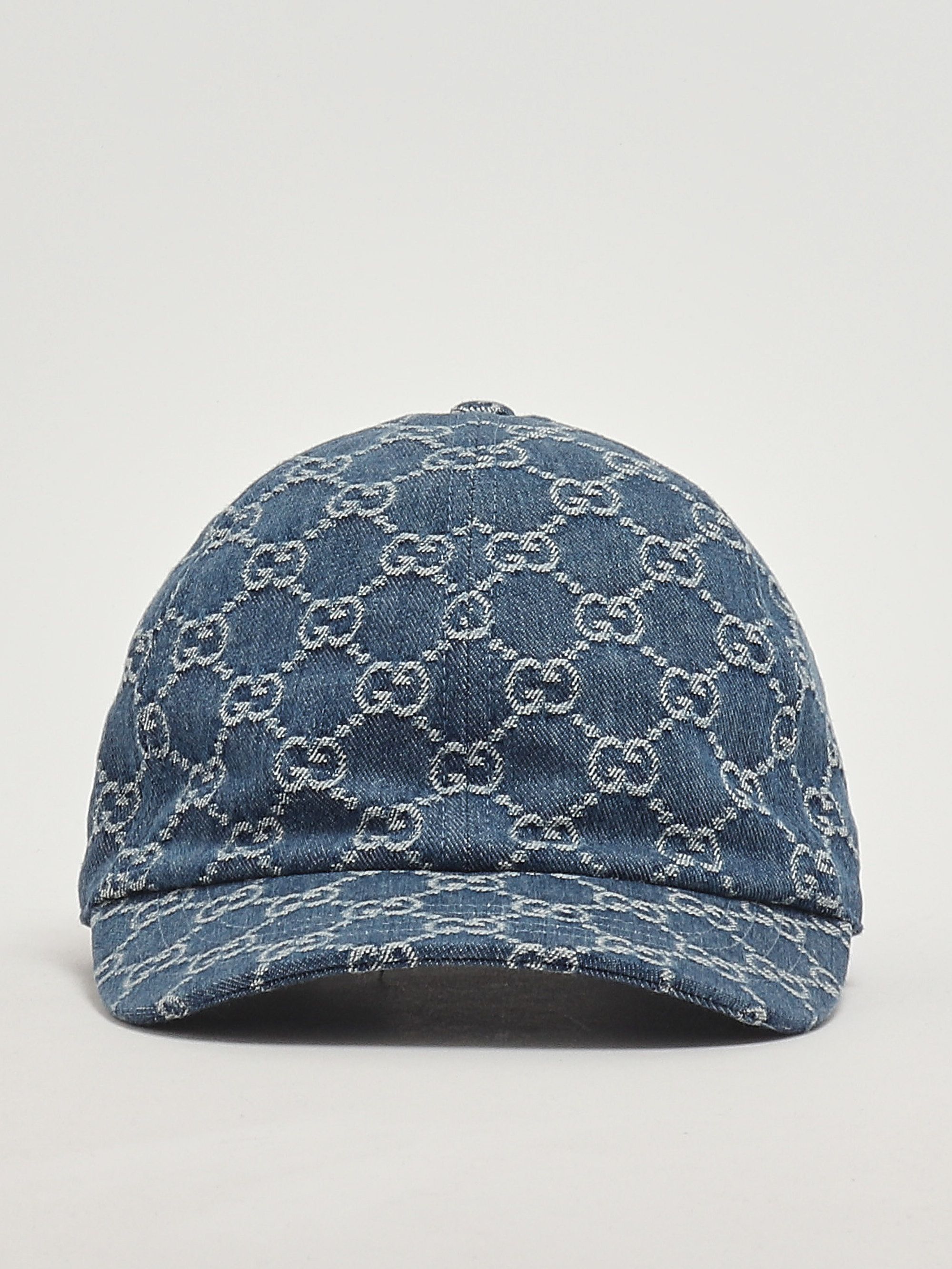 Gucci Light Blue Denim Hat Gucci Denim hat with GG pattern | Women main image 2