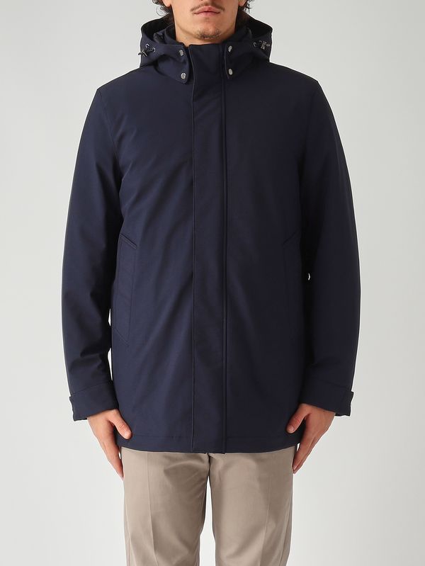 1. Parka homme en tissu softshell Bleu marine Woolrich cfwoou2017mrut3496