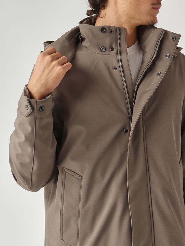5. Parka homme en tissu softshell Tourterelle Woolrich cfwoou2017mrut3496