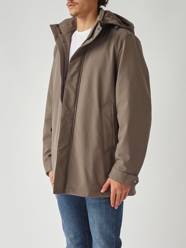 3. Parka homme en tissu softshell Tourterelle Woolrich cfwoou2017mrut3496