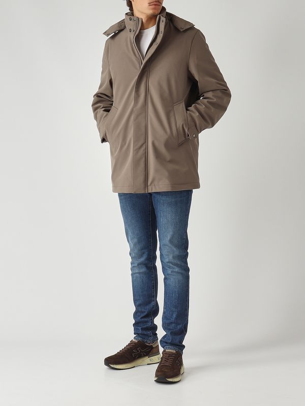 2. Parka homme en tissu softshell Tourterelle Woolrich cfwoou2017mrut3496