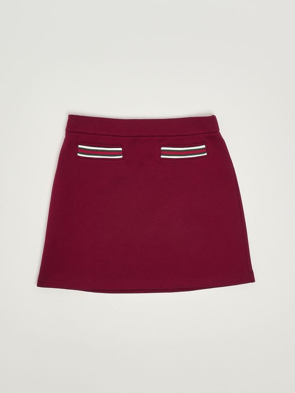 1. Gonna bambina in cotone Bordeaux Gucci 828792xjhaq
