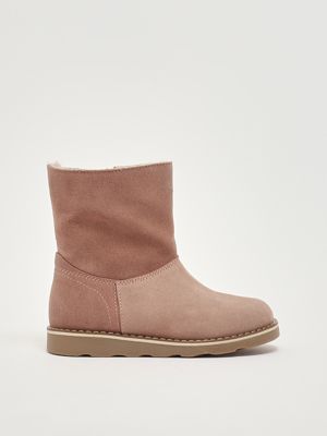 Mädchen Stiefelette aus Leder Rosa Dianetti