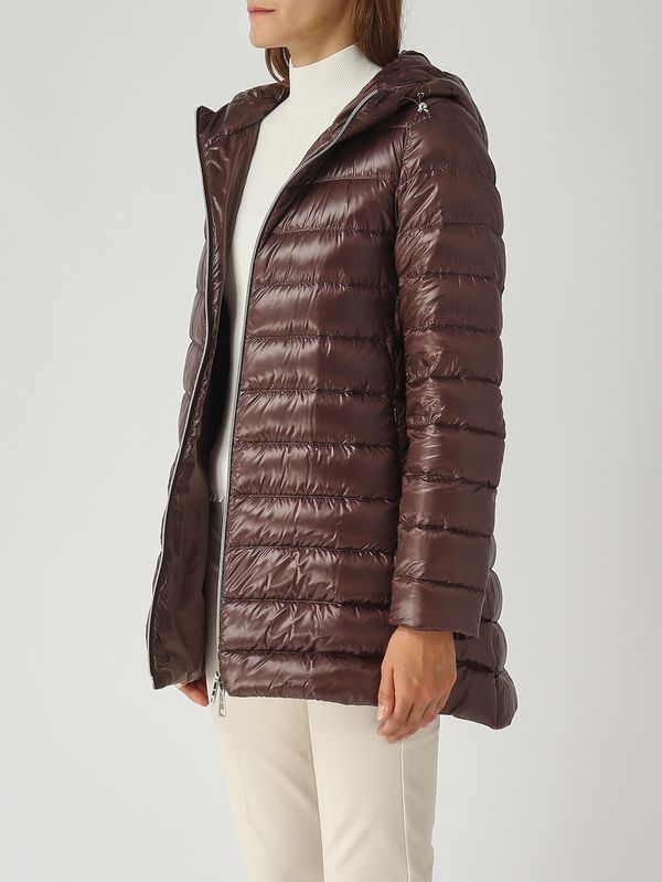 3. Damen-A-Form Resort Steppjacke aus ultraleichtem Nylon Zartbitterschokolade Herno pi00133dr12017z