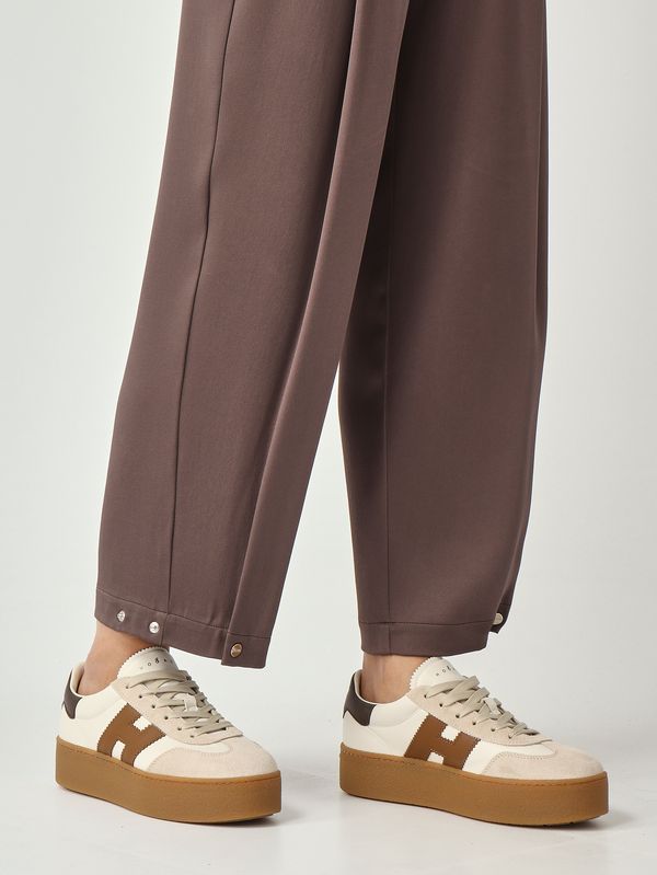 5. Pantalón de raso para mujer Chocolate negro Herno pt00038dr12727