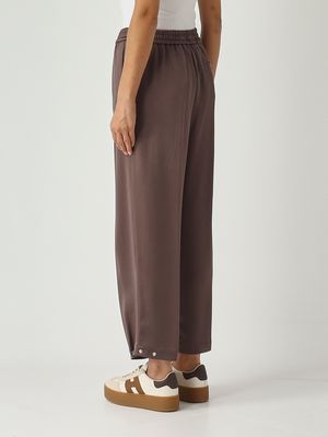 4. Pantalón de raso para mujer Chocolate negro