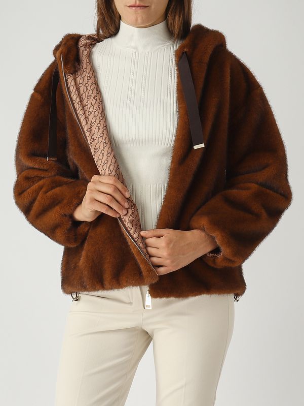 5. Chaqueta de mujer de piel sintética Marrón Oscuro Herno gi000318d12739