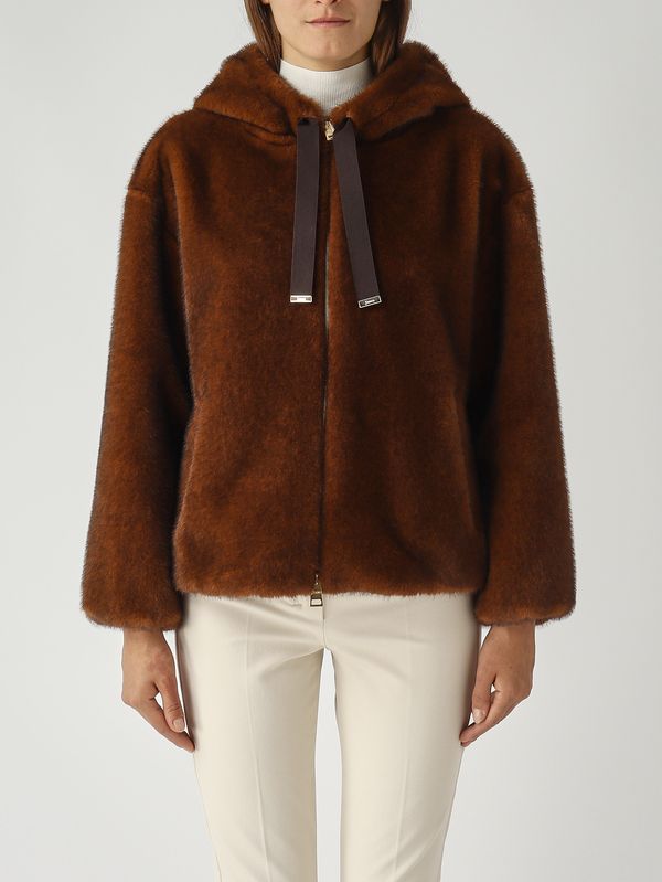 1. Chaqueta de mujer de piel sintética Marrón Oscuro Herno gi000318d12739