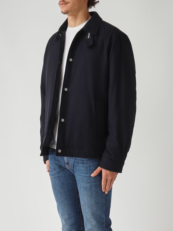 3. Keating recycled Italian wool blend jacket for men Navy blue Woolrich cfwoos2019mrut3190