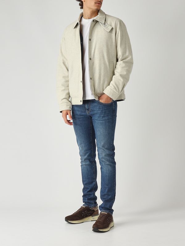2. Keating recycled Italian wool blend jacket for men Milk Woolrich cfwoos2019mrut3190