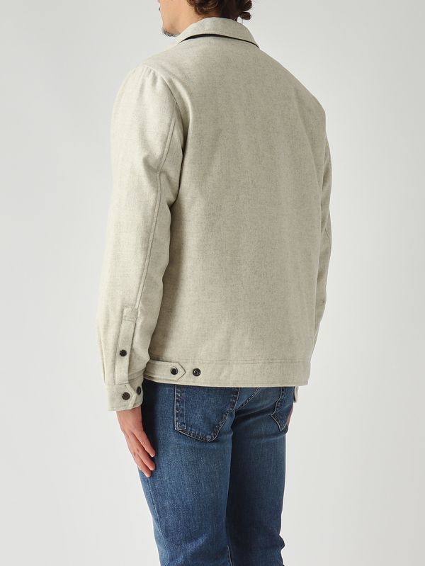 4. Keating recycled Italian wool blend jacket for men Milk Woolrich cfwoos2019mrut3190
