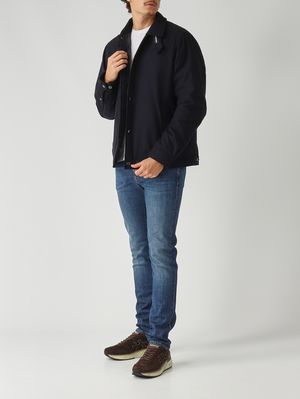 2. Keating recycled Italian wool blend jacket for men Navy blue