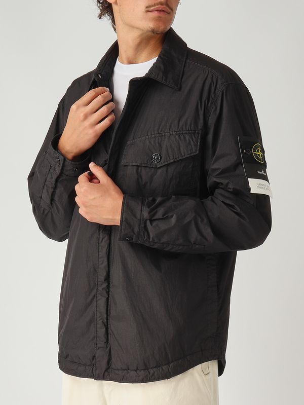 ポ*☆様 STONE  NYLON JACKET BLACK XL Stone Island Special nylon jacket for men - Black | Caposerio.com