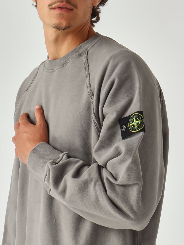 5. Sudadera de hombre de algodón orgánico afelpado Cemento Stone Island k2s156100022s0a20