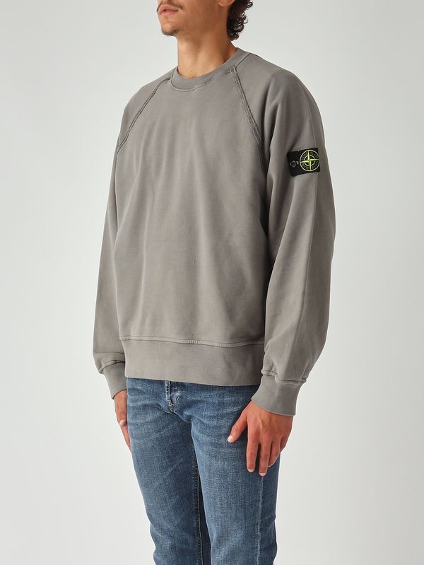 3. Sudadera de hombre de algodón orgánico afelpado Cemento Stone Island k2s156100022s0a20