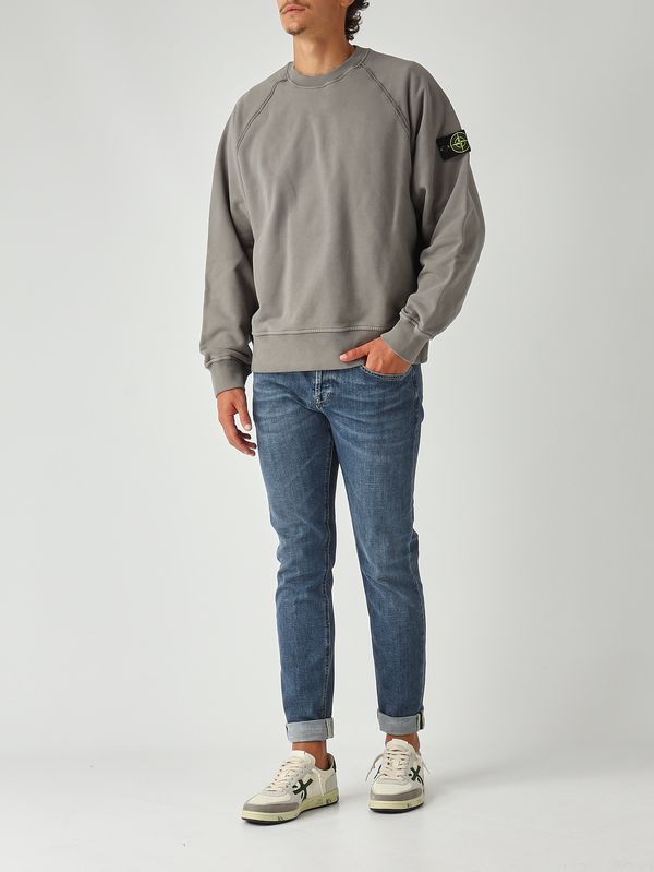 2. Sudadera de hombre de algodón orgánico afelpado Cemento Stone Island k2s156100022s0a20