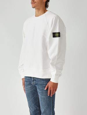 3. Sudadera de hombre de algodón orgánico afelpado Blanco