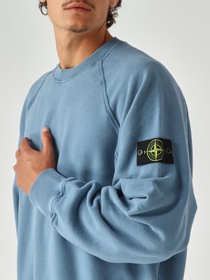 5. Sudadera de hombre de algodón orgánico afelpado Azul Acero