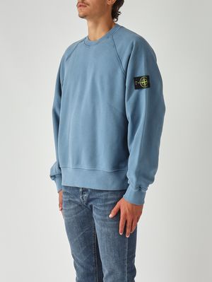 3. Sudadera de hombre de algodón orgánico afelpado Azul Acero