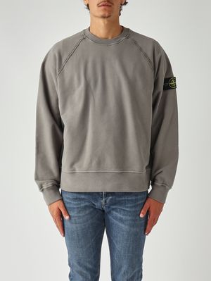 Men's sweatshirt in brushed organic cotton Concrete Stone Island