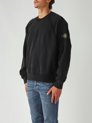 3. Sudadera de hombre de algodón orgánico afelpado Negro