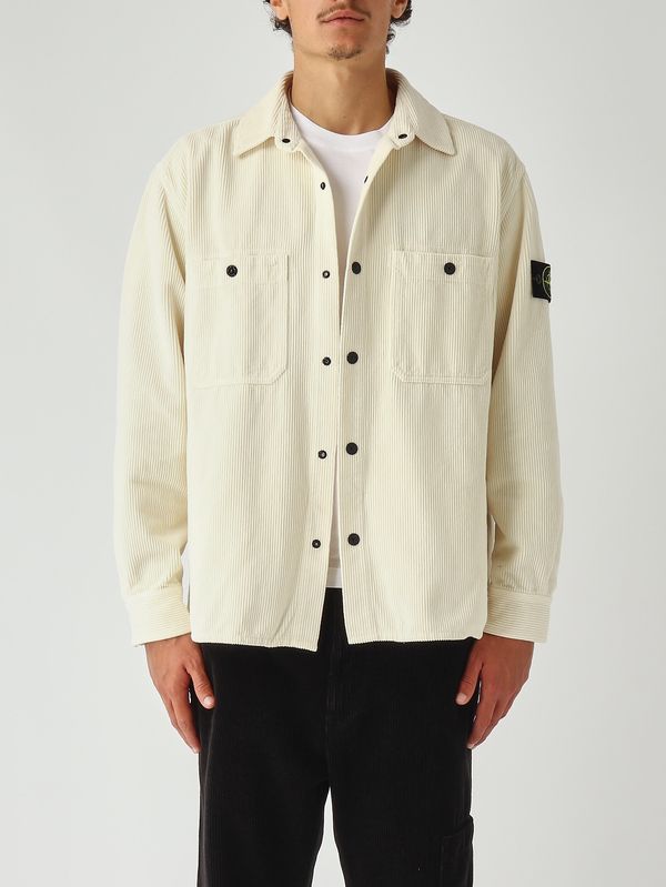 1. Men's overshirt in organic cotton Ivory Stone Island k2s151200012s0212