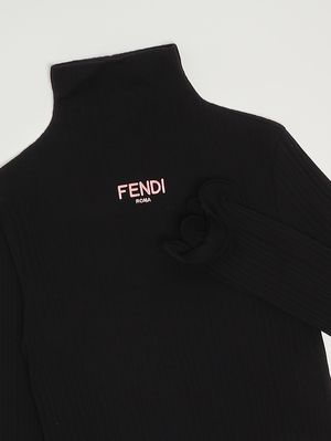 3. Robe en coton pour fille Noir