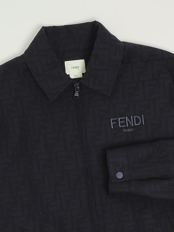 Fendi Boys' cotton jacket - Blue | Caposerio.com