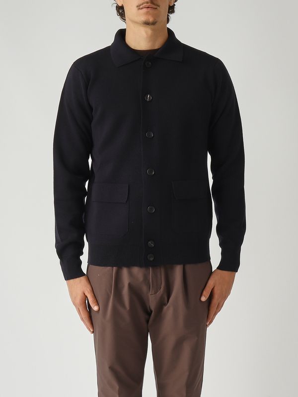 1. Cárdigan de lana para hombre Azul marino Filippo de Laurentiis fj1mltpwm14m