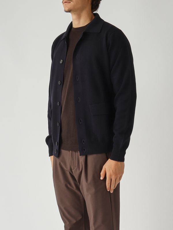 3. Cárdigan de lana para hombre Azul marino Filippo de Laurentiis fj1mltpwm14m