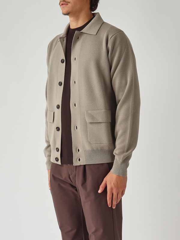3. Cárdigan de lana para hombre Tórtola Filippo de Laurentiis fj1mltpwm14m