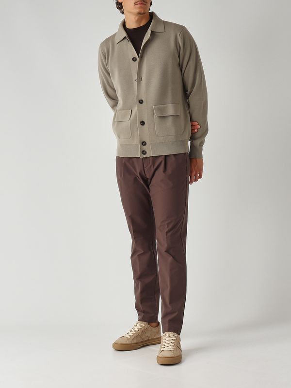2. Cárdigan de lana para hombre Tórtola Filippo de Laurentiis fj1mltpwm14m