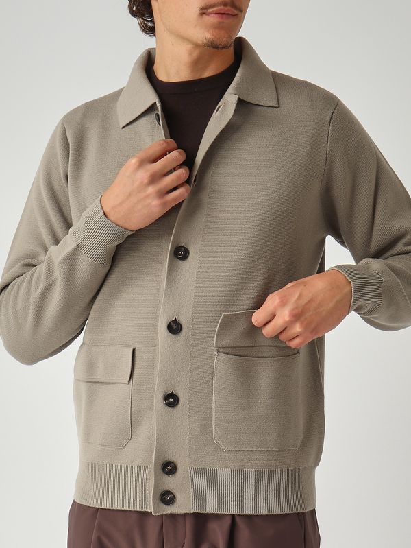 5. Cárdigan de lana para hombre Tórtola Filippo de Laurentiis fj1mltpwm14m