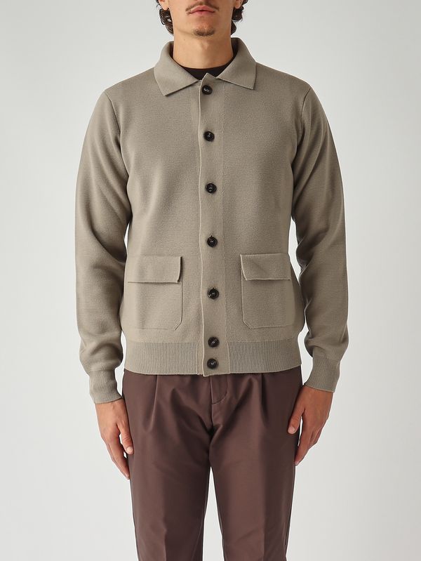 1. Cárdigan de lana para hombre Tórtola Filippo de Laurentiis fj1mltpwm14m