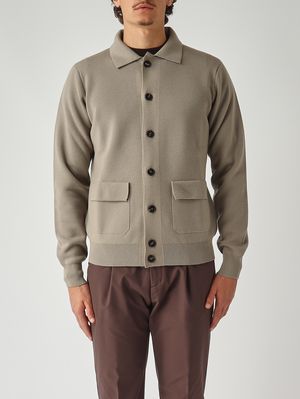 1. Cárdigan de lana para hombre Tórtola