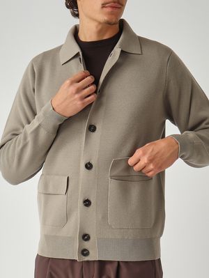 5. Cárdigan de lana para hombre Tórtola