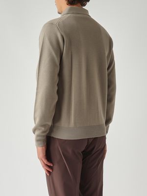 4. Cárdigan de lana para hombre Tórtola